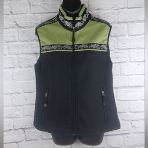 Copper River Fleece Kodiak Vest Black Pistachio w/Salmon Hybrid Size M